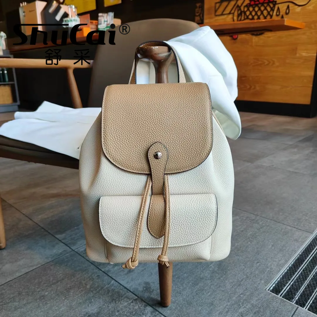 Genuine Grade Cow Leather Women's Fashion Backpacks Luxury Designer Brand Female Casual Travel Backpack Student Schoolbag New