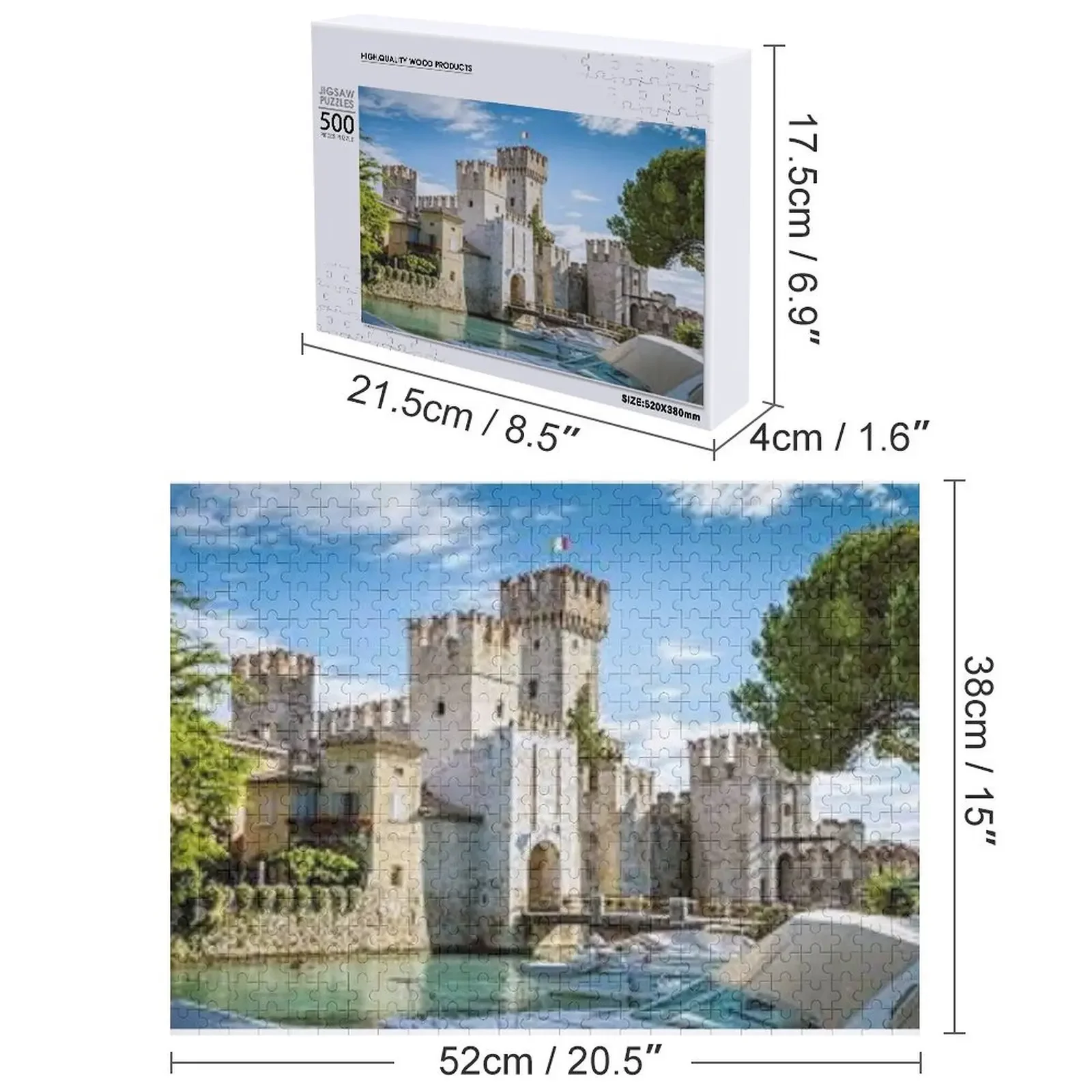 Château irlandais imprimé sur cadeaux, puzzles, vêtements, accessoires, décoration d'intérieur pour les fans du château. Puzzle avec photo