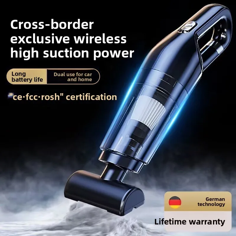 เครื่องดูดฝุ่นแบบมือถือสำหรับรถยนต์ 10000Pa ชาร์จซ้ำได้ กำลังดูดสูง สำหรับทำความสะอาดรถยนต์และบ้าน