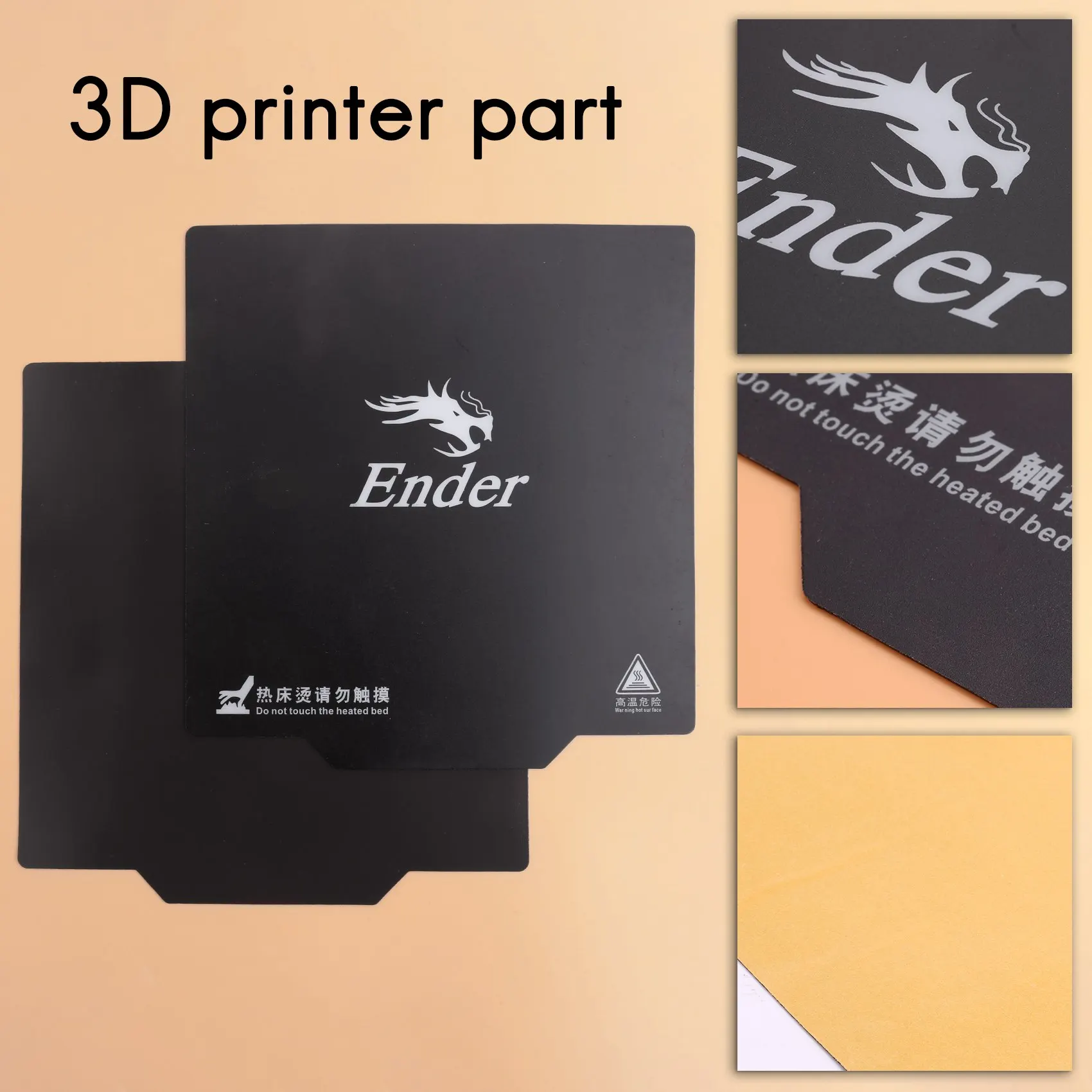 TA-9.2 Inch X 9.2 Inch Ender-3 Printer Part Magic Magnetic Build Surface Bed Paper Label With Label 235 X 235Mm For Ender-3