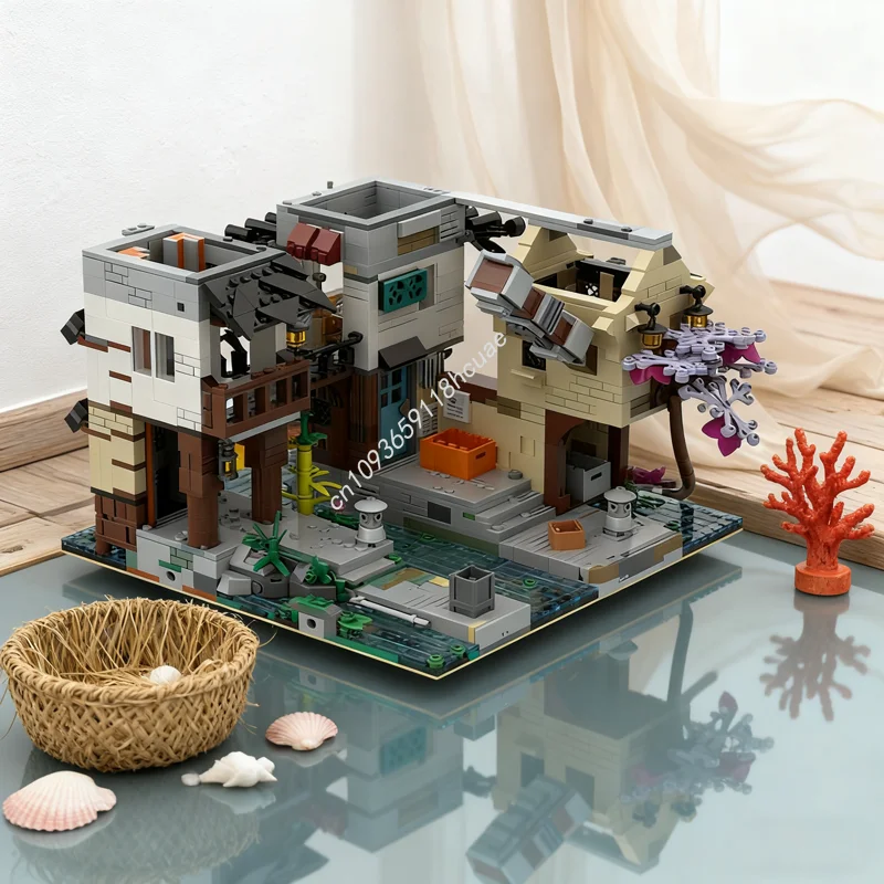 

1761 шт. MOC NIjago City Соседство и пол Модель Ninjia Строительные блоки DIY Рождественский подарок Креативные игрушки Идея Кирпич День рождения