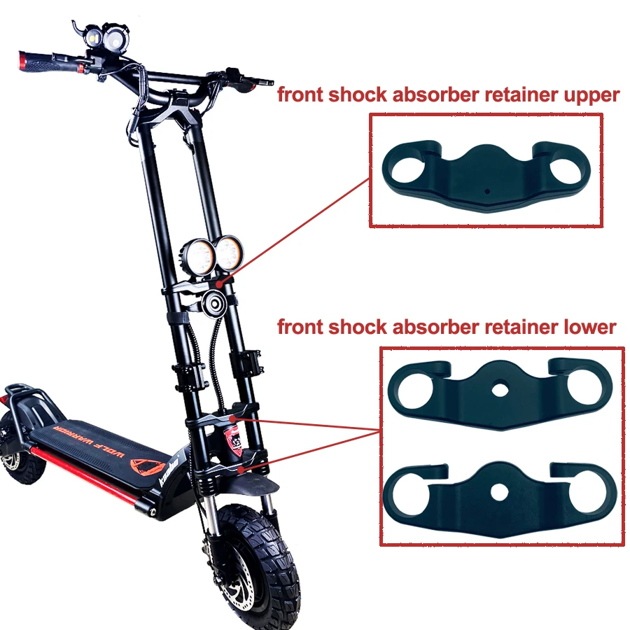 Wolf X Front Shock Absorber Retainer Upper Lower Bracket Stem Fixture Original for Kaabo Wolf X Warrior 10inch Electric Scooter