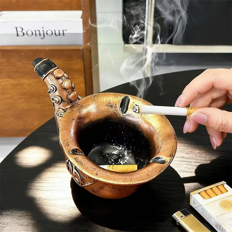 レトロサックス灰皿 ホームデスクトップオーナメント 樹脂工芸品