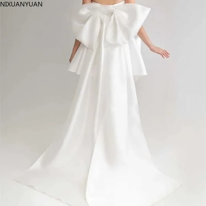 

Отдельный атласный большой бант для свадебных платьев, пояс с узлом для невесты, свадебные аксессуары, Свадебный бант на талию