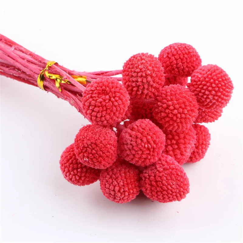 Floral Arrangement Wedding Decoration Buttons Dried Flower Natural Billy Ball Dry Craspedia Globosa Home Table Flowers Decor