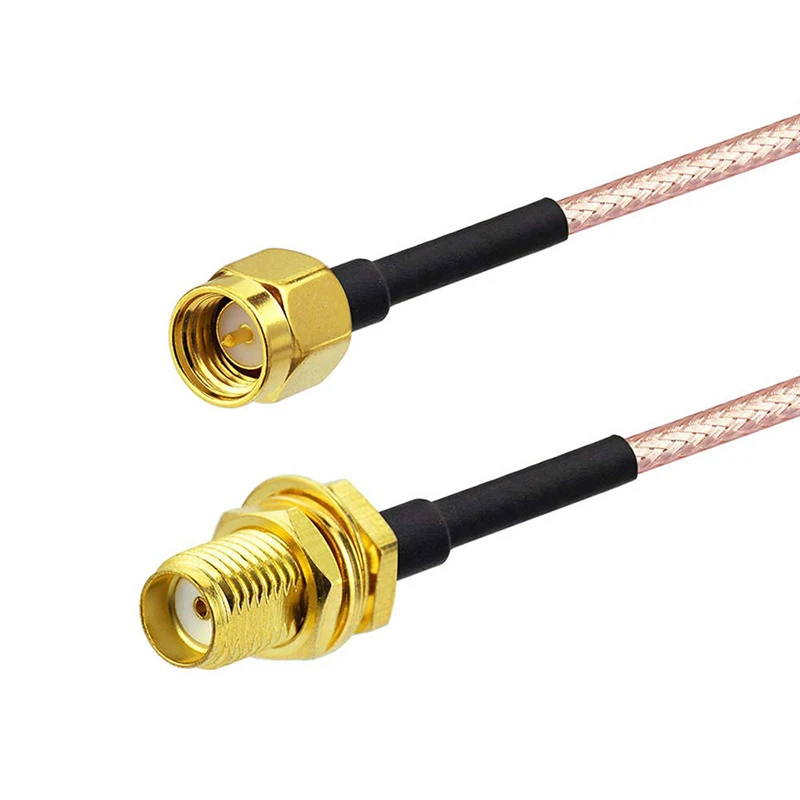 50 Uds. Cable de extensión de antena Coaxial RG316 macho de montaje de mamparo hembra 6 pulgadas 15cm 2 paquetes 50 Ohm Impedancia Compatible 4G LTE