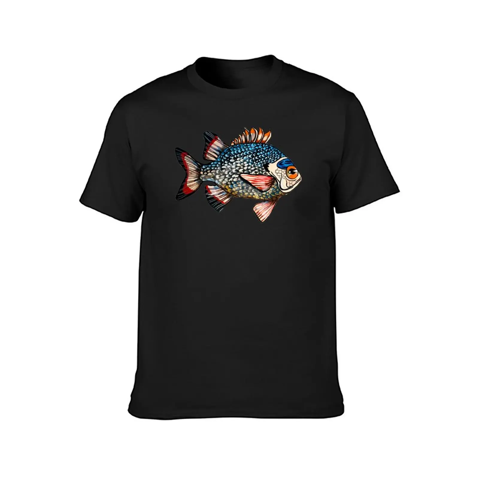 Deep blue sea fishy by arielle morris T-Shirt plus sizes graphics anime t shirts for men