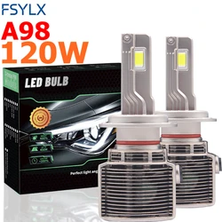 Faros LED para coche, Bombilla A98, 120W, H7, 6500K, H7, H11, H4, 9005, hb3