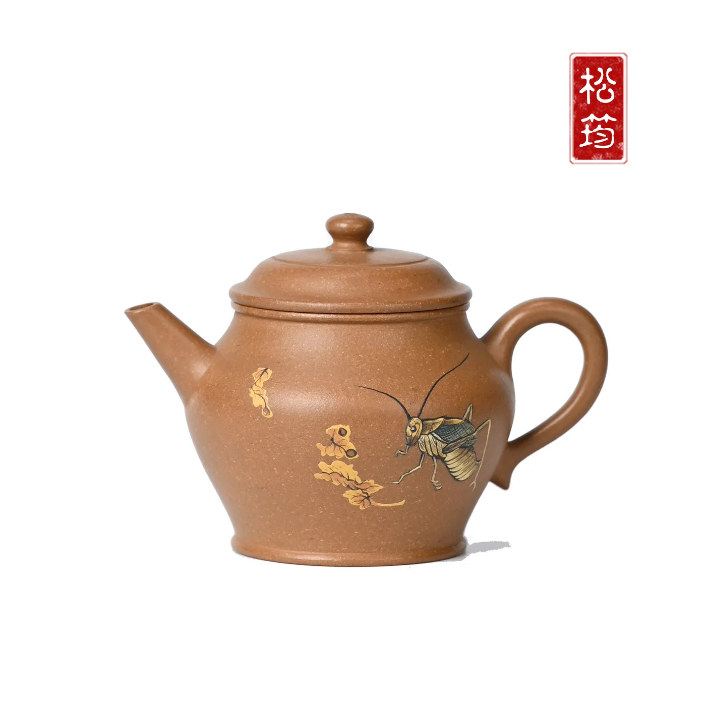 Original Huangjiang Hand-Painted Cricket Pattern Gao Gong Lantern Practical Yixing Purple Clay Pot For Kung Fu Tea Brewing 200ML