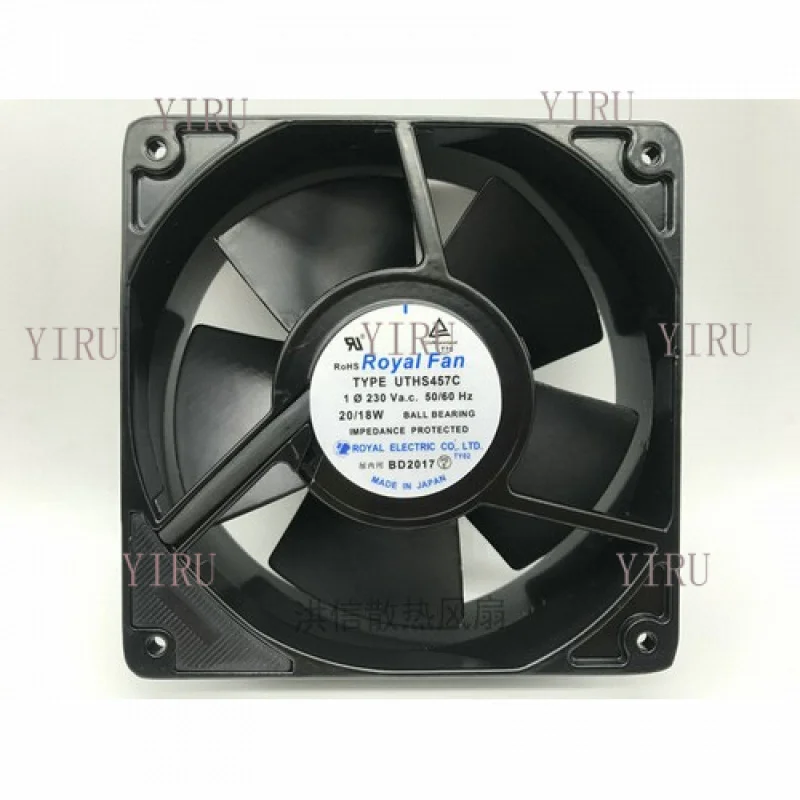 

L 1pcs for ROYAL FAN UTHS457C 230V 20/18W 12038 12CM full metal fan