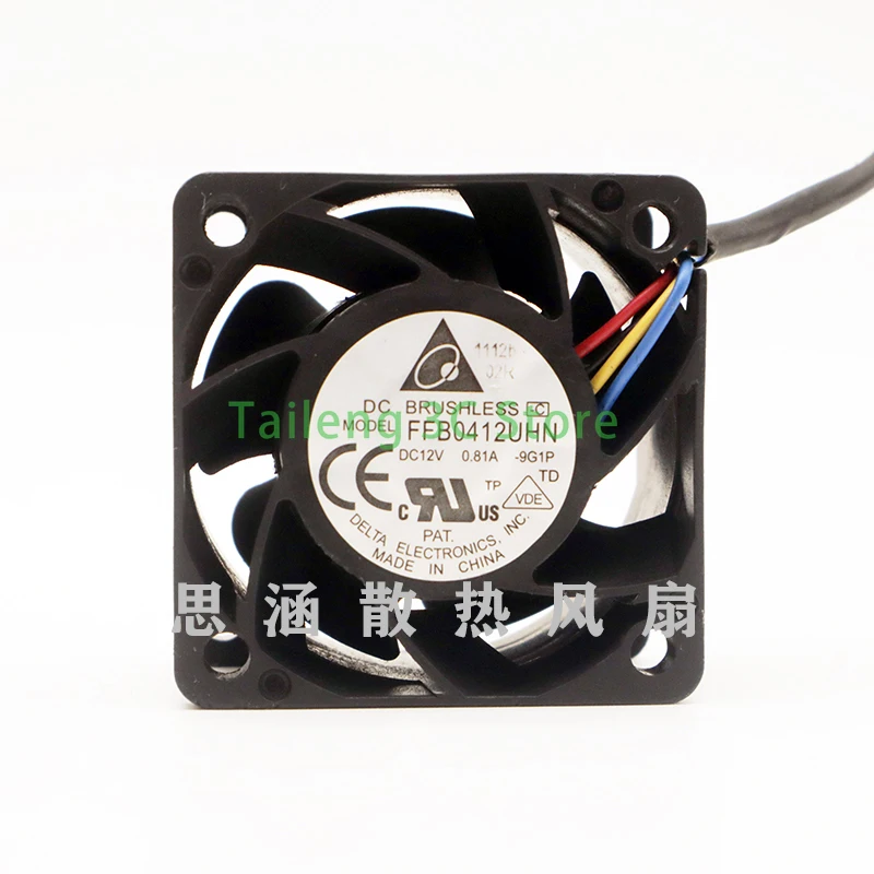 Delta FFB0412UHN 40X40X28MM 4028 40MM untuk Kipas Server 1U 2U 12V 0,81A Kipas Pendingin Kecepatan Tinggi dengan 4pin