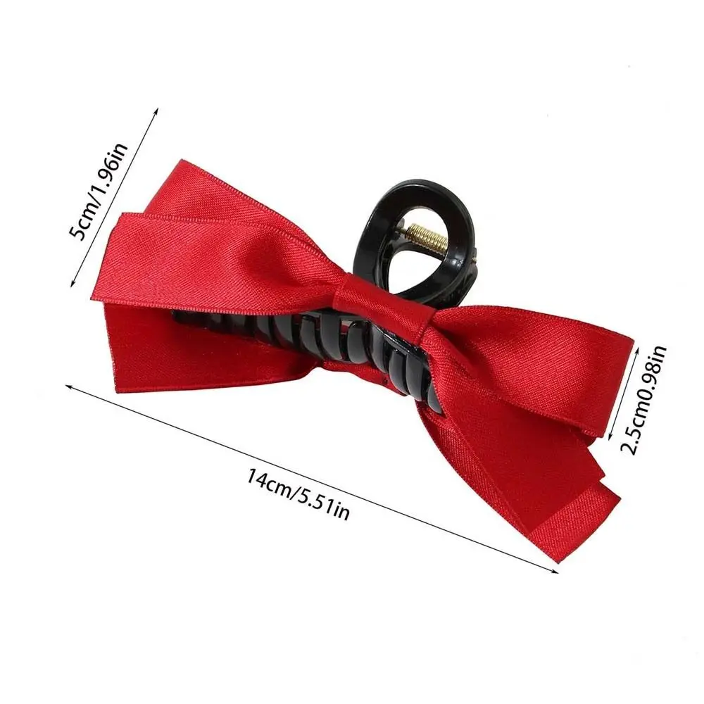 Dupla Face Bow Clipe de Cabelo, Bowknot Cabelo Garra, Grab Headbands, Satin Grab Acessórios, Preto, Rosa, Verde