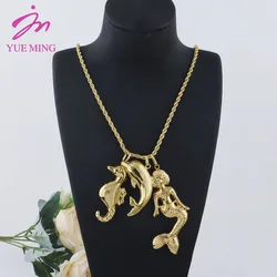 3pcs Pendant with 60cm Chain For Women Men 18k Gold Plated Copper Animal Pattern Pendant Fashion Jewelry Daily Wear Anniversary