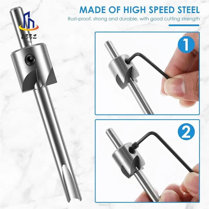 

A33Z-8Pcs Pen Barrel Trimmer Kit High Speed Steel Pen Mill Trimmer With 3/4Inch Cutting Head Woodworking Mill Trimmer Cutter