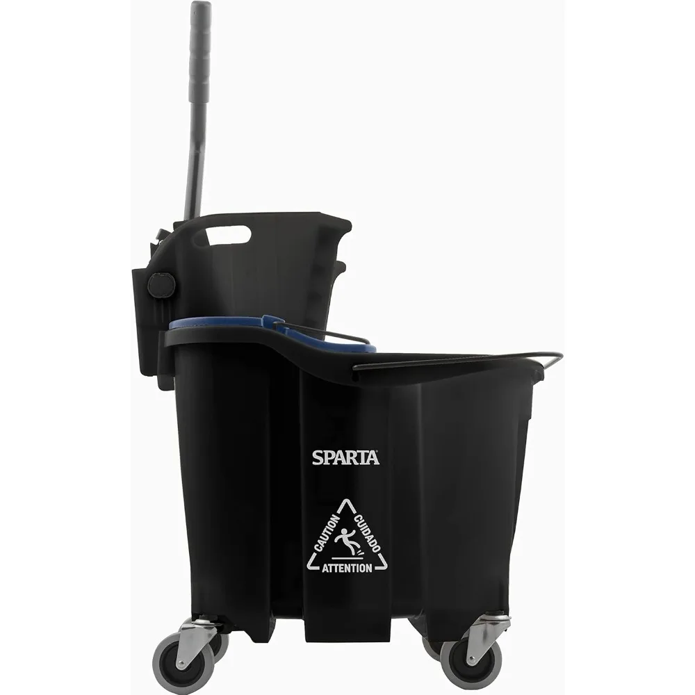 Omnifit Mop Bucket with Side Press Wringer and Soiled Water Insert for Floor Cleaning, Kitchens,Restaurants, And Janitorial Use