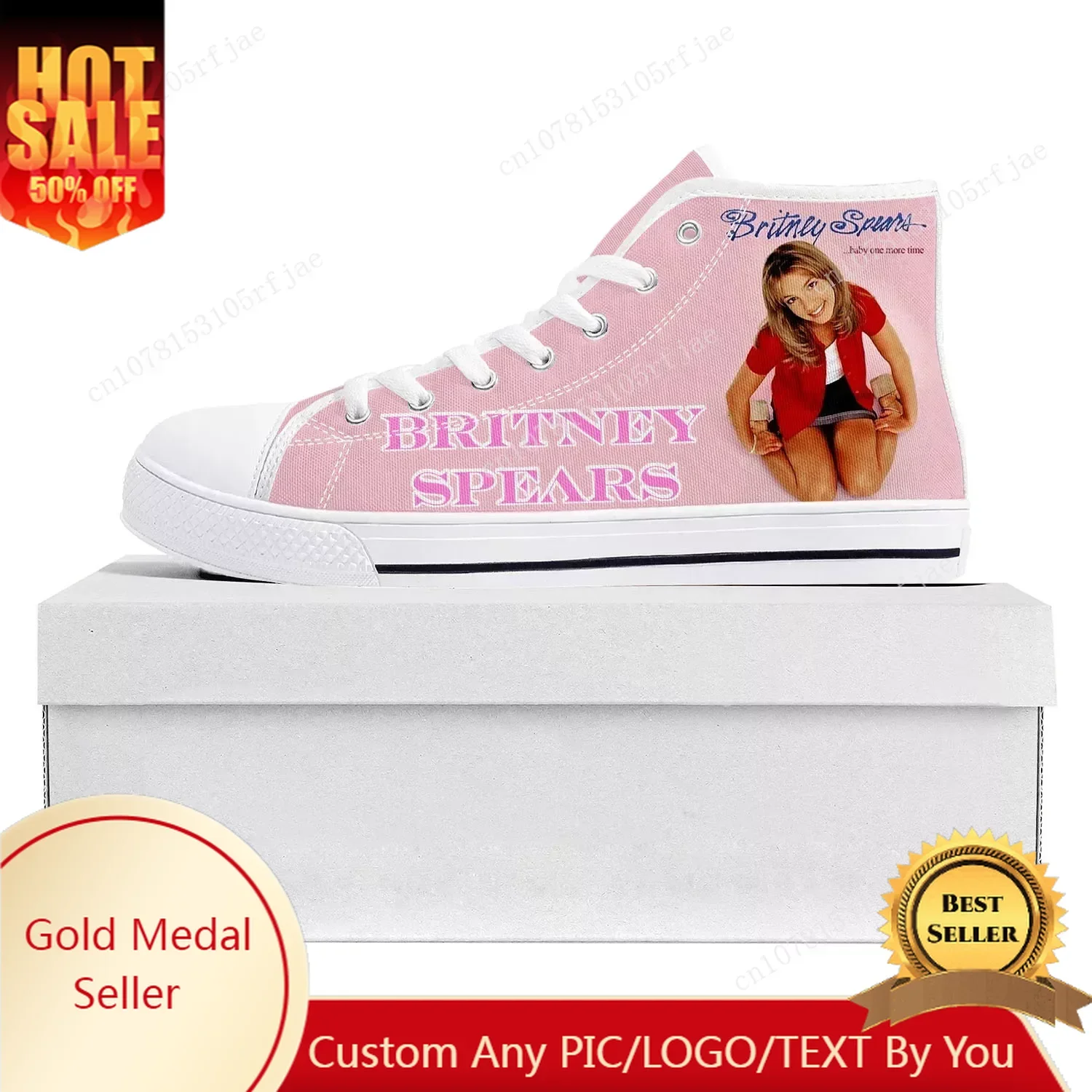 

Britney Spears High Top High Quality Sneakers Mens Womens Teenager Canvas Customized Sneaker Casual Couple Shoes Custom Shoe