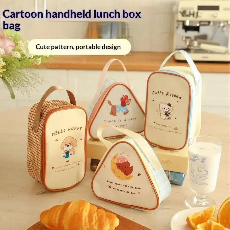 1Pc Cute Cartoon Thermal Lunch Tote, Portable Reusable Insulated Hand Bag, Great for Work, School, Picnic Food Carry JJ4576