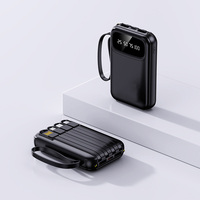 10000mAh Compact Portable Power Bank 20000mAh fast Charging With 4 in1 Charging Cable Suitable For iPhone/Samsung/Xiaomi