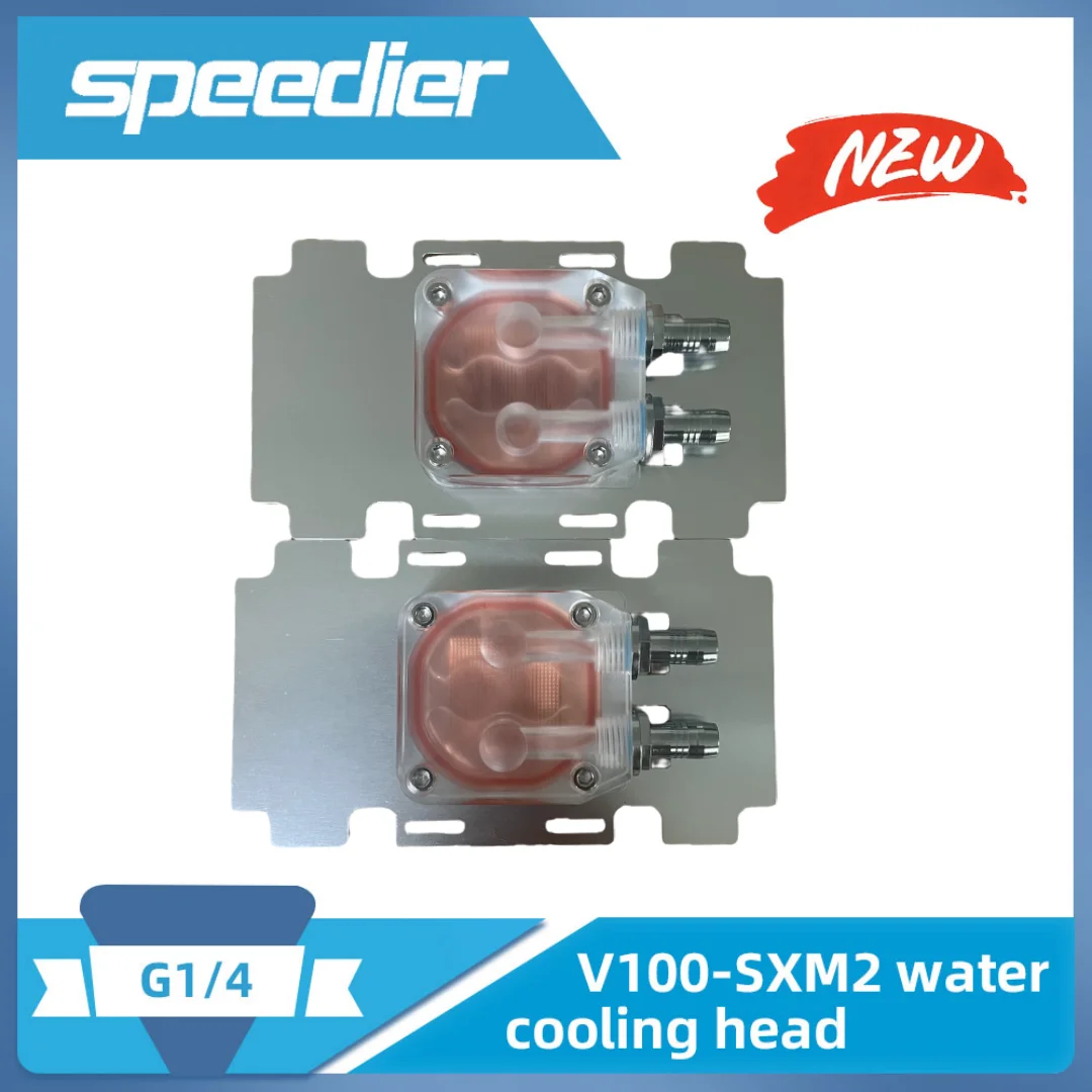 V100-SXM2 Water Cooling Head for NVIDIA V100 P100 A100-32GB SXM2 Connector Graphics Card Purple Copper Water-Cooled Head