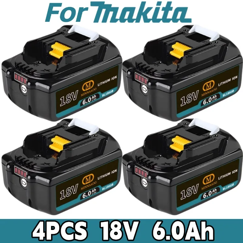 

Genuine For Makita 18V 6Ah Rechargeable Battery BL1850b BL1850 BL1860 BL1830 BL1815 bl1840 for Cordless Drills & Power Tools