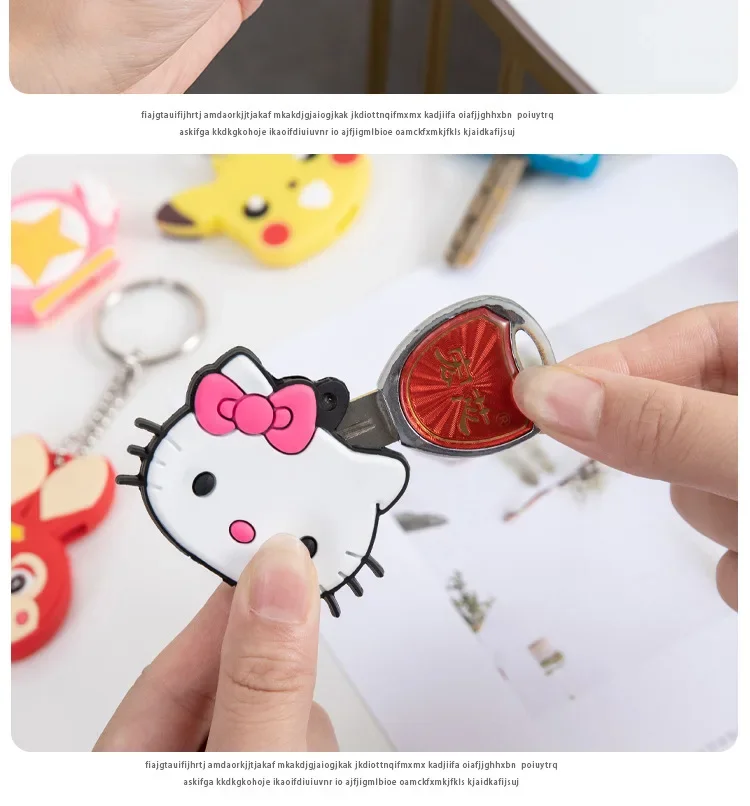 Personality Key Cover Cute Cartoon Hellos Kittys Creative Couple Soft Rubber Silicone Key Cover Keys Chain Protective Cover Toy