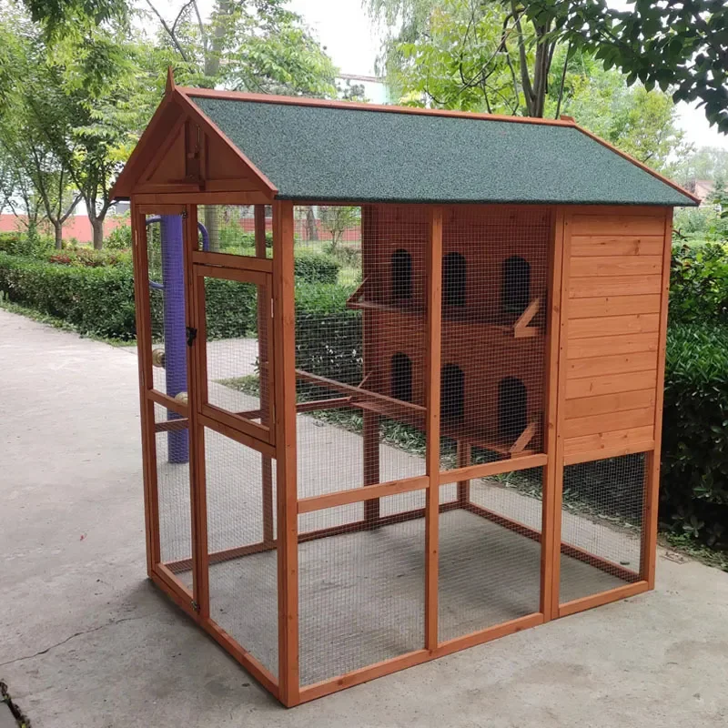 For Pigeon Cage Large Solid Wood Bird Nest Outdoor Wooden Bird House Breeding Box Durable Weatherproof Aviary Shelter