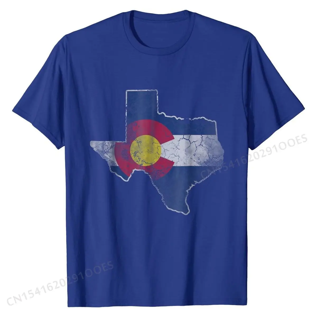 Texas Colorado Flag T-Shirt T Shirt Design Designer Male Tops Tees Design Cotton