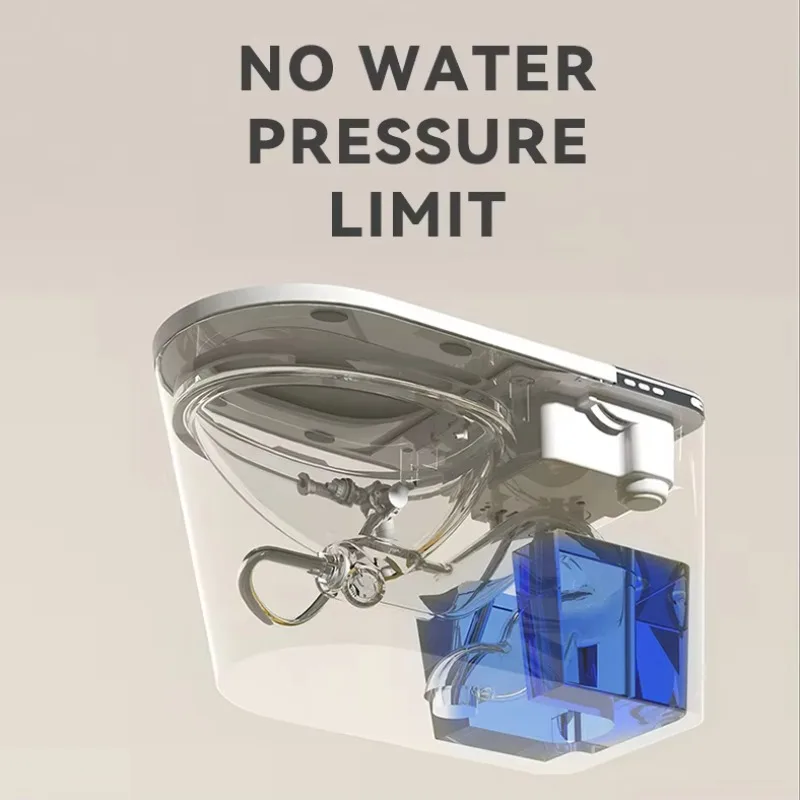 ZXHK Simple Design White Color Floor Mounted Intelligent Water Closet Bathroom U Shape Automatic Ceramic Smart Toilet Commode