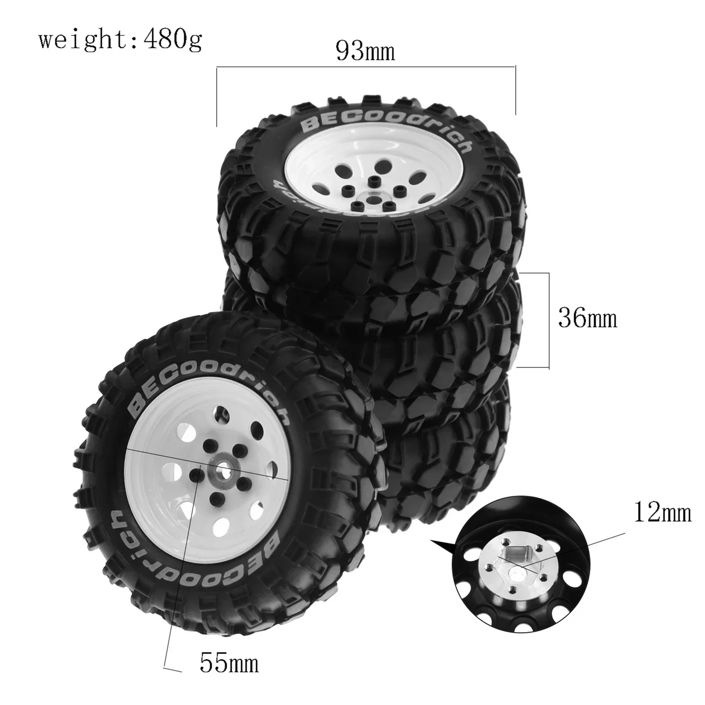 4szt 93mm Metal 1.9\