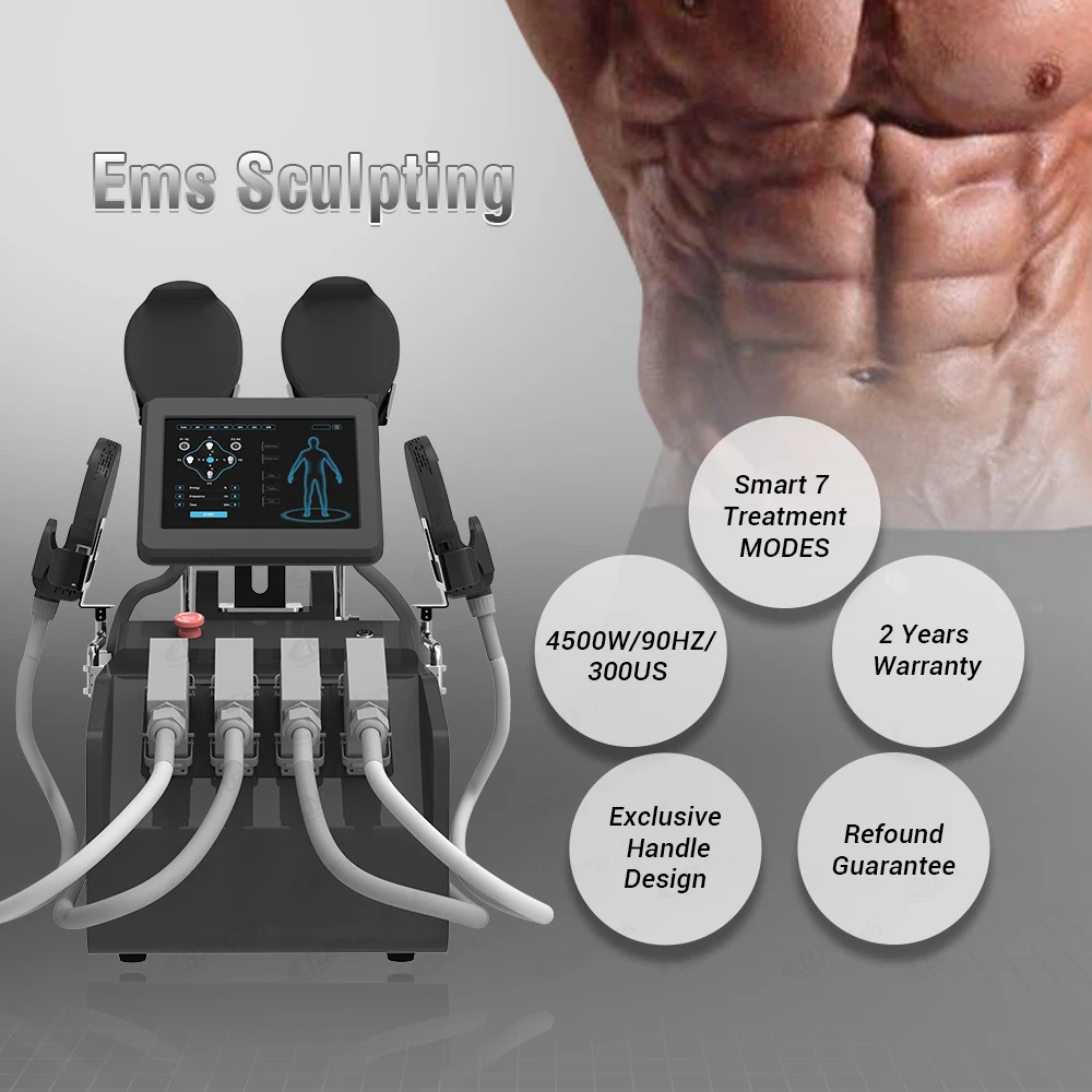 

2023 Desktop Fat Burning Ems Body Sculpting Muscle Stimulator with US/IT/ZA Plugs for Weight Loss