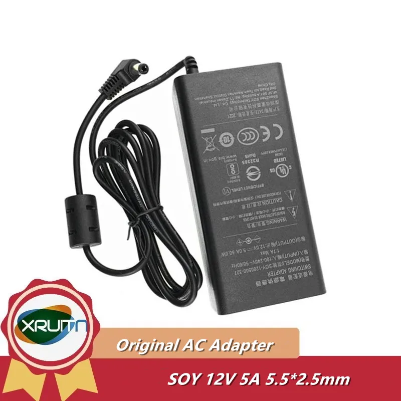 Adaptador Original SOY 12V 5A para MSI Optix MAG321CQR cargador de Monitor de juegos LED para Monitor AG Neovo TX-1902 SOY-1200500-327 TS