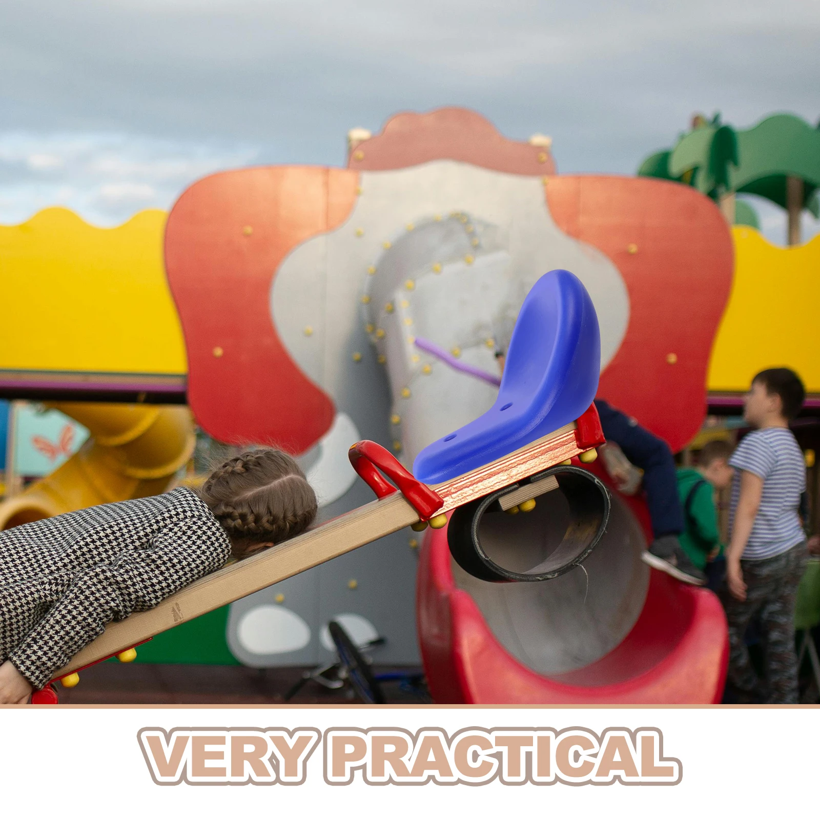 Wetterbeständiges Wippe-Kissen für Kinder, Spielplatz-Ausrüstung im Freien, blaues Ersatzteil, Easytoclean-Oberfläche