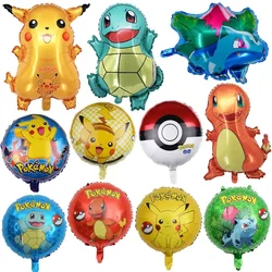 1pcs Pokemon Foil Balloon Pikachu Squirtle Charmander Kids Birthday Decoration Balloon Baby Shower Party Decor Supplies Globos