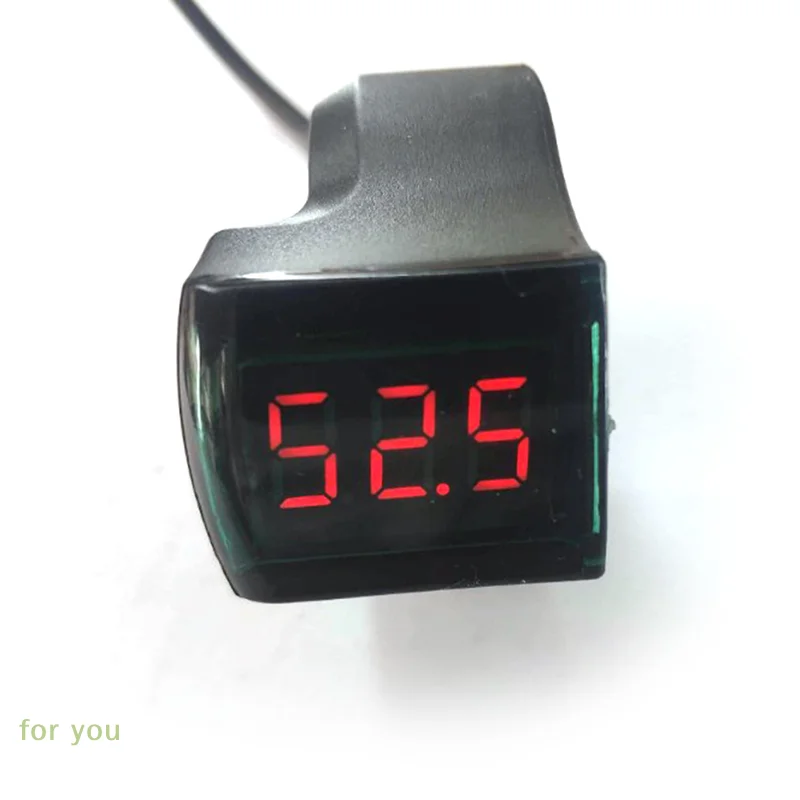 

[Xe]Display Switch Power with Key Lock Bike Finger Thumb Throttle Electric Bicycle Thumb Throttle Voltmeter Digital Voltage