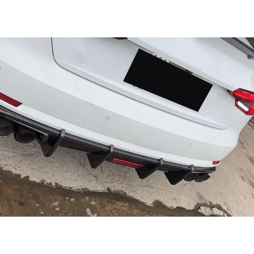 

Car Rear Diffuser Protector Rear Bumper Lip Diffuser Spoiler For Audi A4 Standard 2017-2019 ABS Car Styling Body Kits
