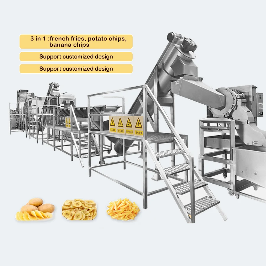 Atomatic Stainless Steel Potato Processing Plant/frozen Potato Chips Machine/Frozen French Fries Production Line