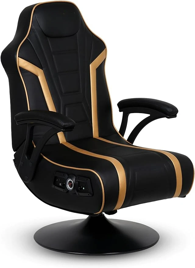 

Gaming Chair,Use with All Major Gaming Consoles, Mobile,TV,PC,Bluetooth Audio,Headrest Mounted Speakers, Subwoofer, Foldable