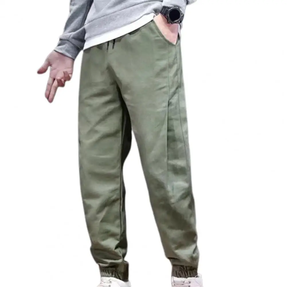 Pantalones de chándal ultrafinos de seda de hielo para hombres, pantalones deportivos de pierna suelta, pantalones casuales transpirables de secado rápido, pantalones de refrigeración, Verano