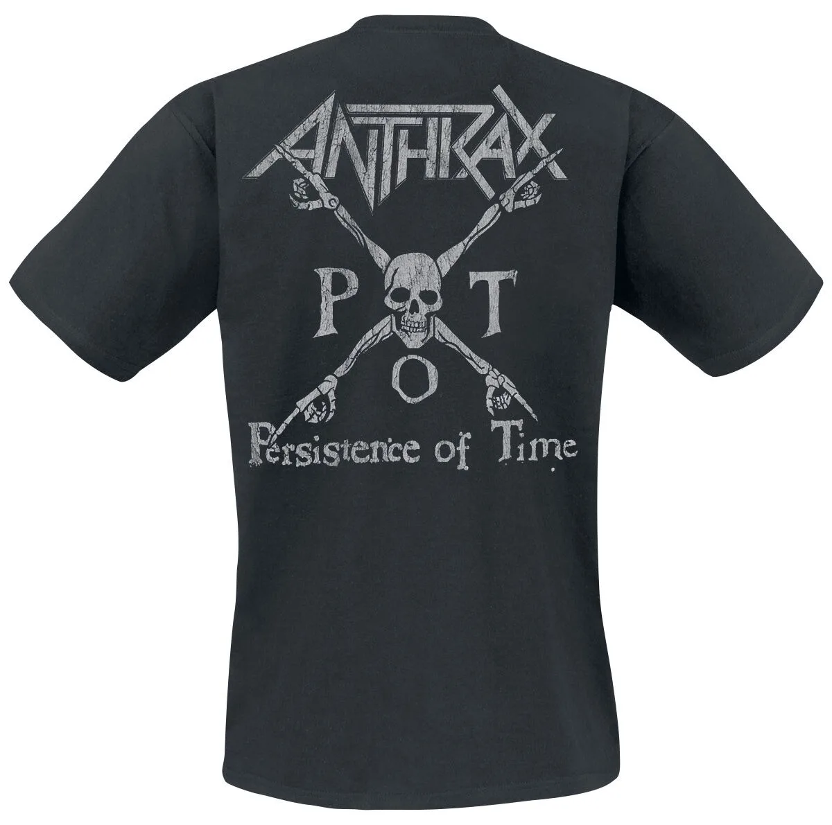 Anthrax Persistence of Time Print T-Shirt 100% Cotton Unisex Thrash Metal Fans Casual Tee Men Women Vintage Crew Neck