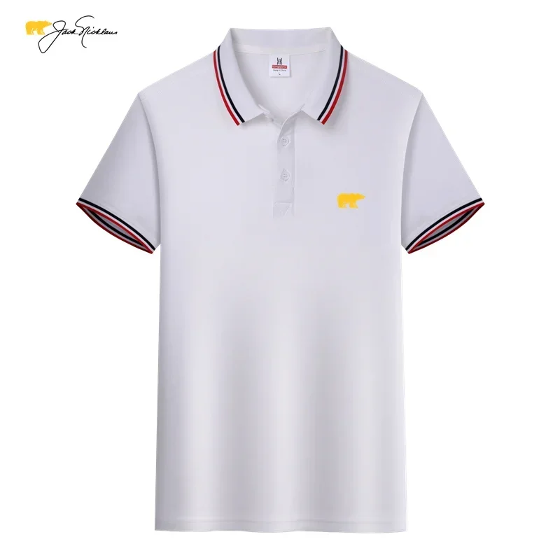 

Men's Polo Shirt Jack Nicklaus T-shirt New Summer Fashion Casual Short Sleeve Business Breathable Sports Golf Top