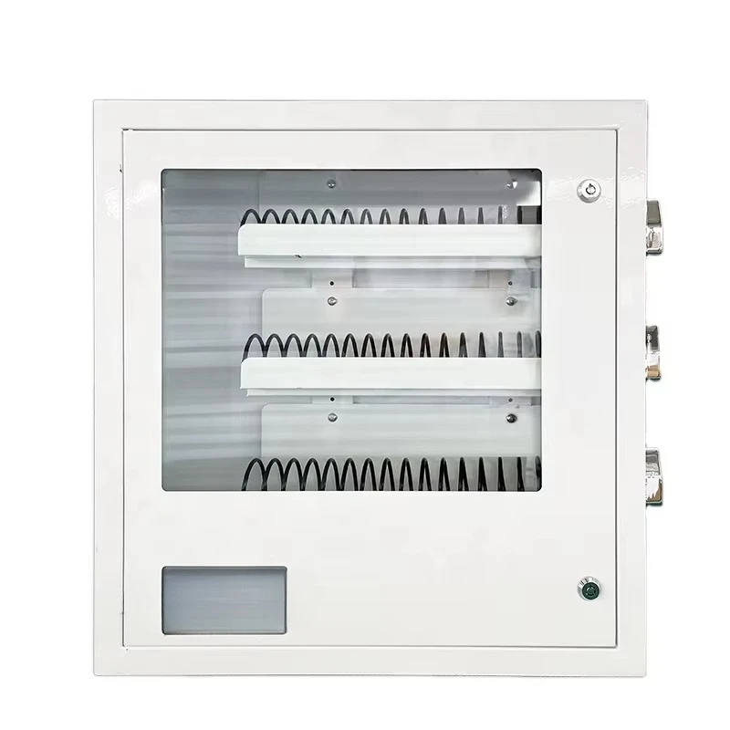 Mini mechanical wall-mounted combo vending machine Small metal vending machine with coin token payment system