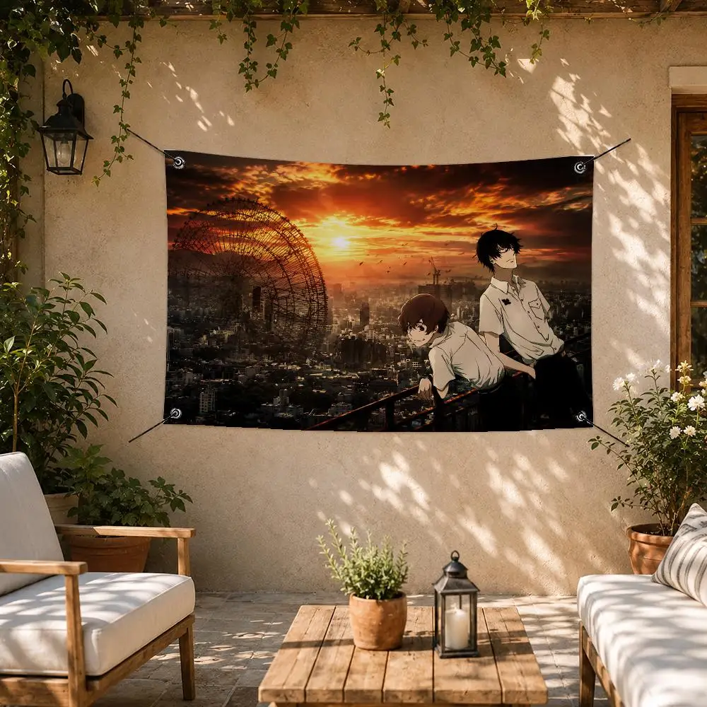 Hot Show Terror in Resonance Flags Room Bedroom Home Outdoor Wall Hanging Concert Printed Background Decoration Art Banne