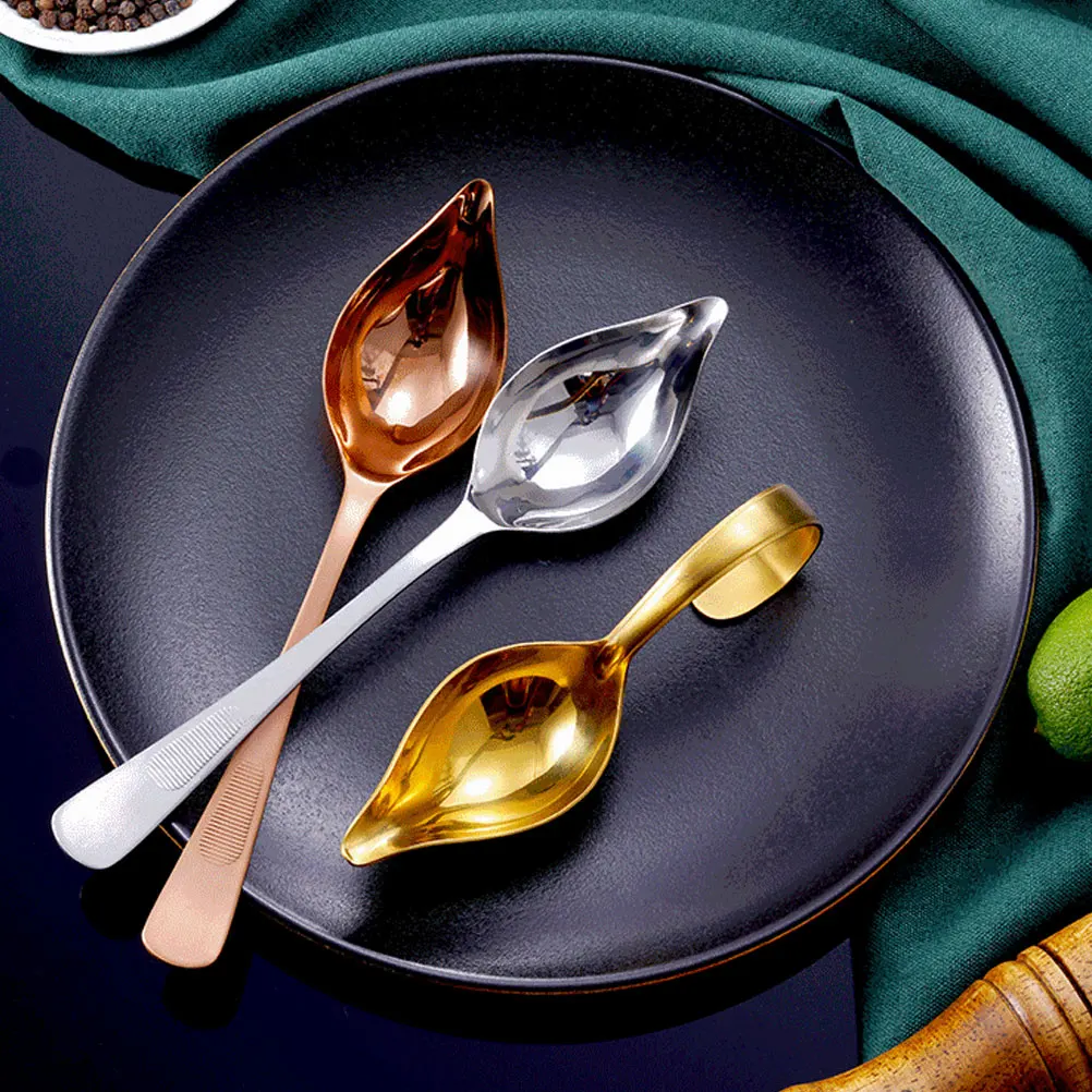 

Kitchen Sauce Spoon Stainless Steel Gravy Ladle Dressing Scoop for Soup Oatmeal Cooking Oil Premium Steak Sauce Spoon Seasoning