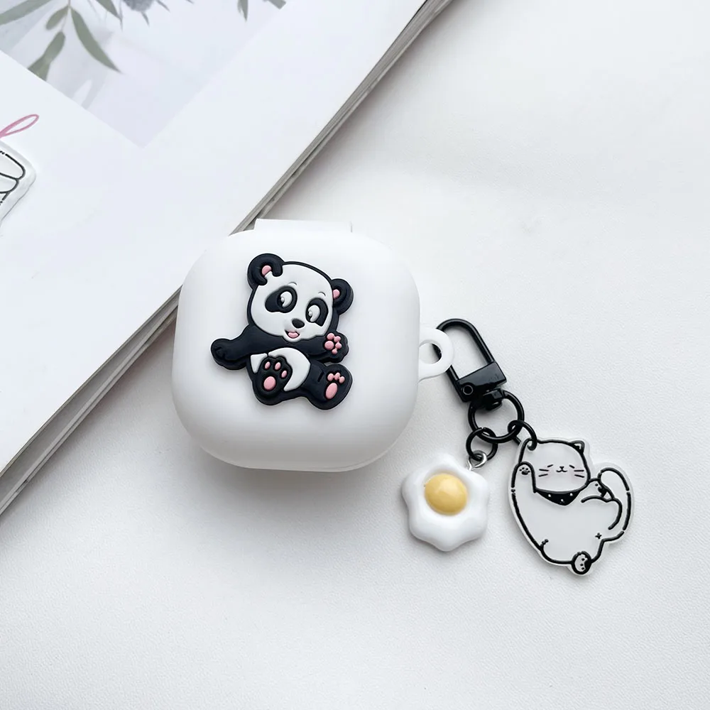 لطيف القط الكرتون حالة سماعة سيليكون مع المفاتيح فونداس ، ATH SQ1TW2 SQ1TW