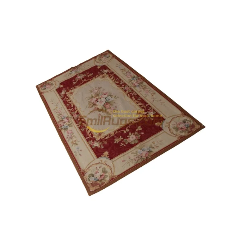 Needlepoint Carpet, Pure Handmade Wool Weaving, Indulge in French Classicism