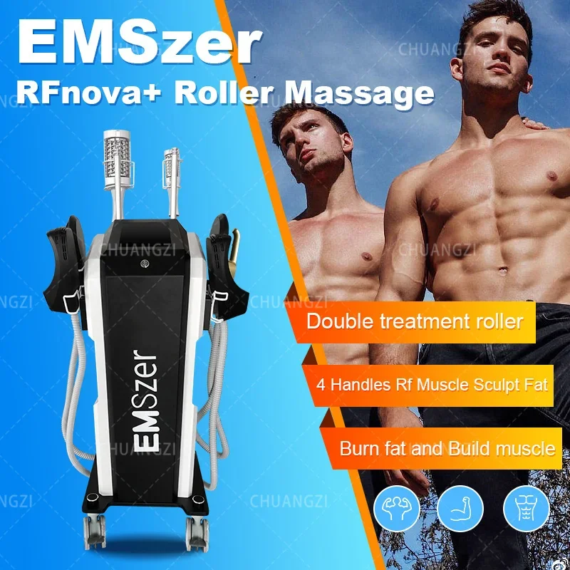 New EMSZERO 2 in 1 Roller Massage Lose Weight Therapy 40K Compressive Micro vibration Vacuum 5D Body slimming Machine Yoga matt