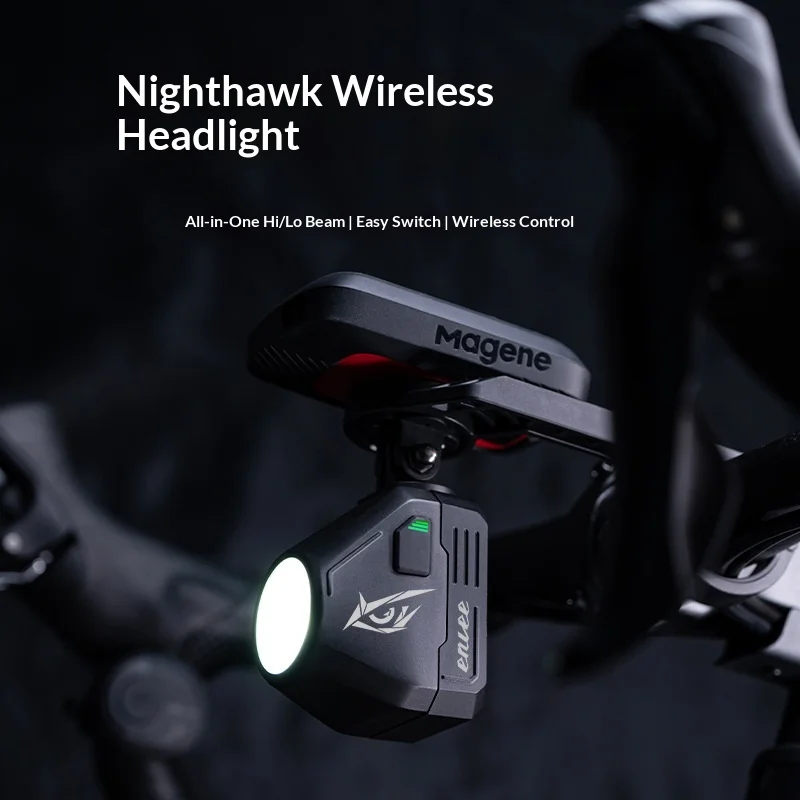 

Enlee Bicycle Front Light 1600 Lumen Anti Glare Quick Release Under Mount Wireless Control Dual Beam For Mountain Road Bike