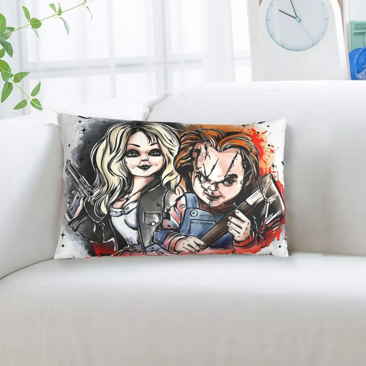Bride Of Chucky Tiffany Horror Film Movie Rectangle Pillowcase Cushion Cover Decor Bedroom Bed Home Comfort Throw Pillow