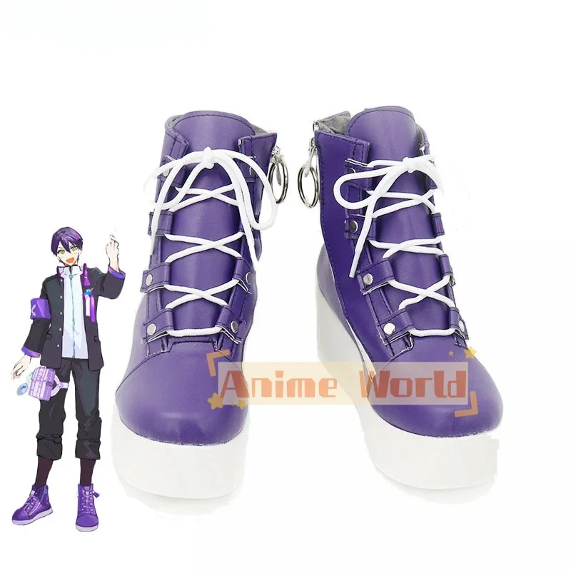 

Kenmochi Toya Cosplay Shoes Vtuber Cosplay Props PU Leather Shoes Halloween Carnival Boots Custom Made