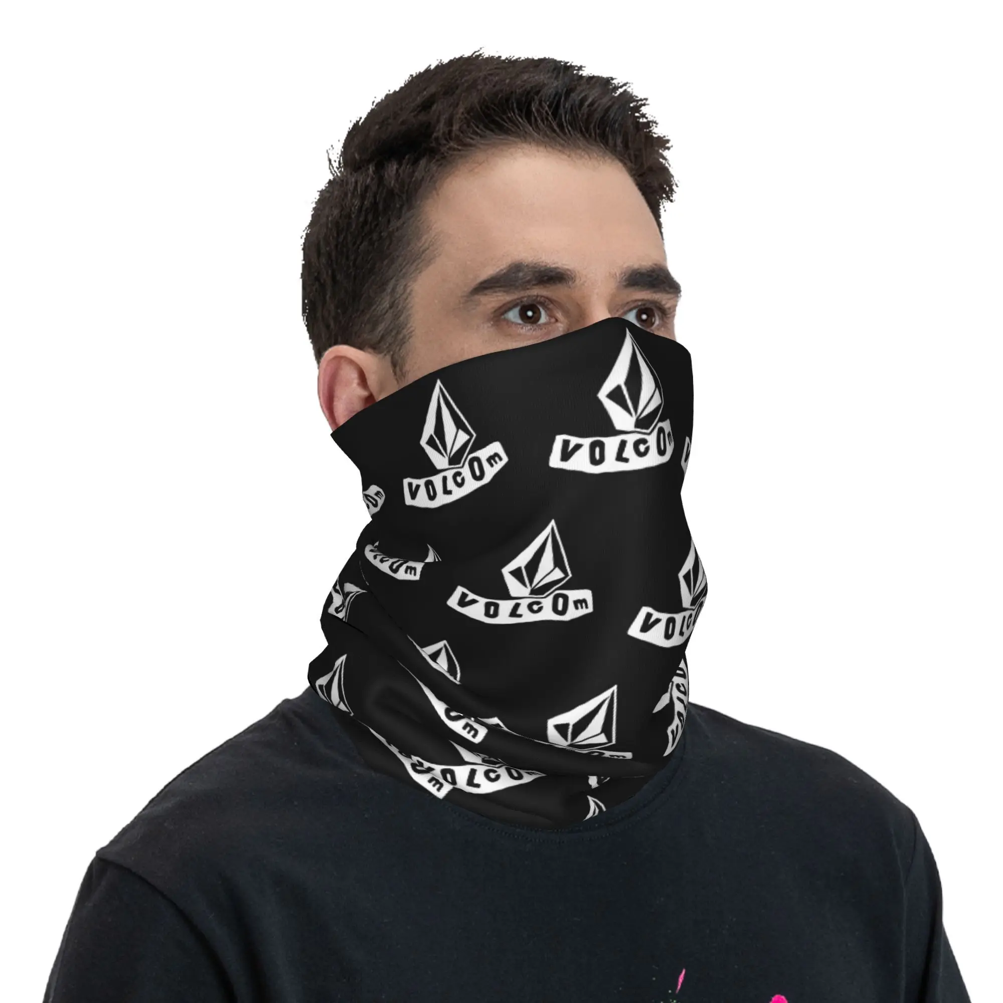 Custom Volcoms Logo Bandana Neck Gaiter UV Protection Face Scarf Cover Women Men  Headband Tube Balaclava